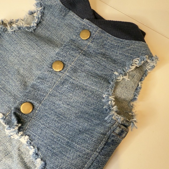 Dog Denim Vest, Size S For Small Dogs, Hand Made, For Chihuahuas Or Cats. - Picture 3 of 10